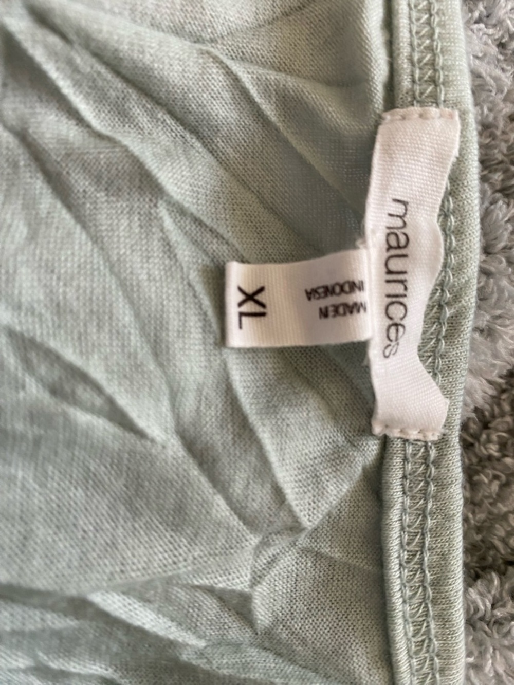 Maurices Crinkle Cami Lace Trim Light Sage Green XL - Picture 4 of 5